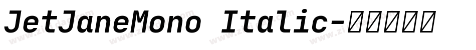 JetJaneMono Italic字体转换